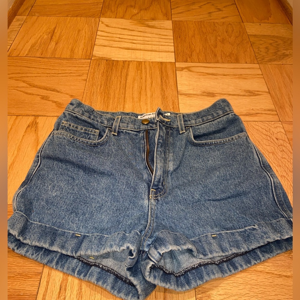 American Apparel High Waisted Denim Short